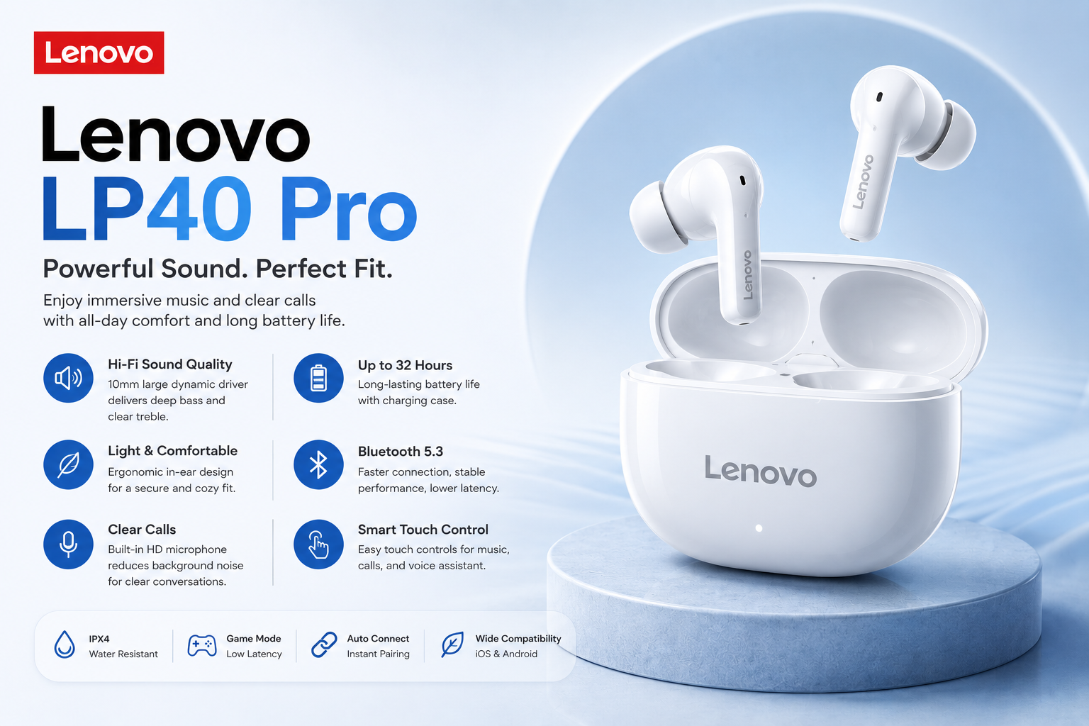 Lenovo LP40 Pro true wireless earbuds Philippines