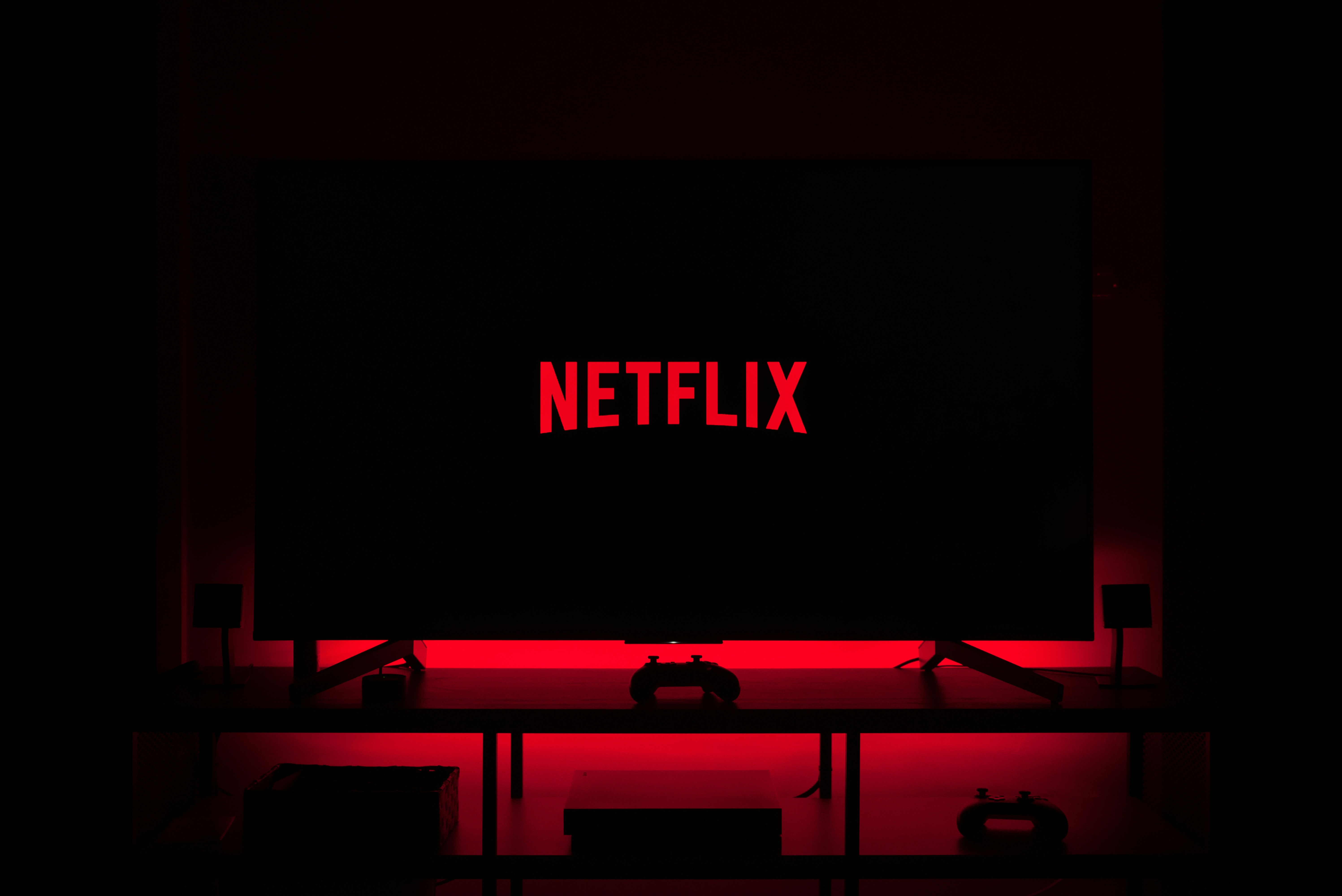 Person watching Netflix on a screen
