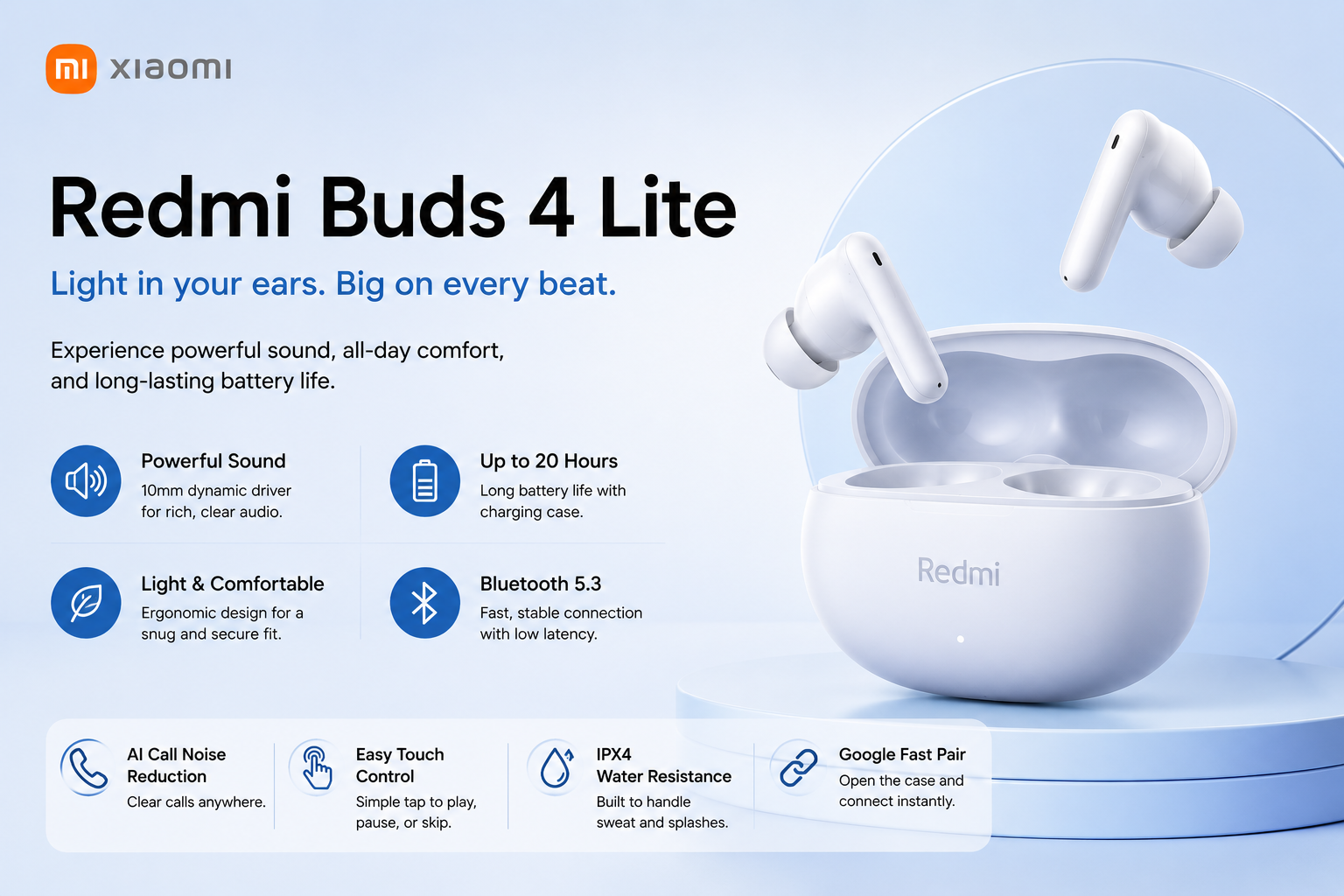 Xiaomi Redmi Buds 4 Lite true wireless earbuds Philippines